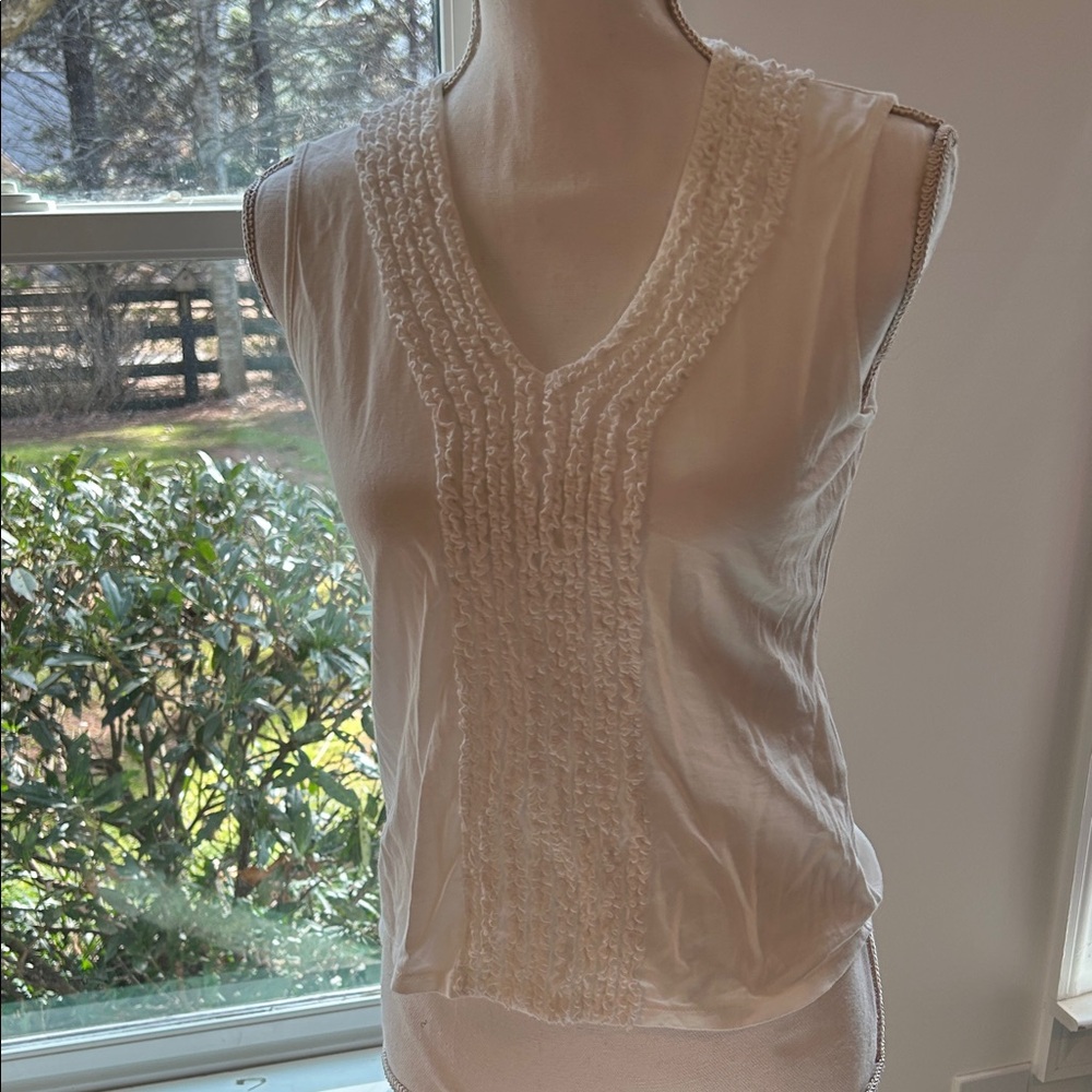 Talbots White Sleeveless Tank Top